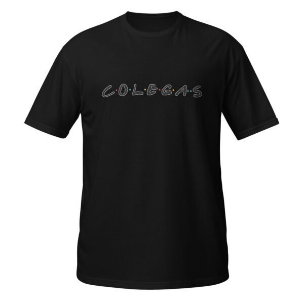 Camiseta original y única con la frase graciosa: COLEGAS logo Friends, en color negro