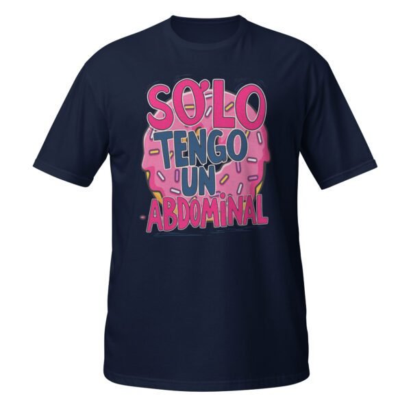 Camiseta original y única con la frase graciosa: Sólo tengo un Abdominal, en color azul marino