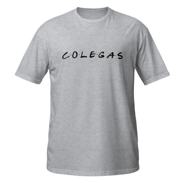 Camiseta original y única con la frase graciosa: COLEGAS logo Friends, en color gris