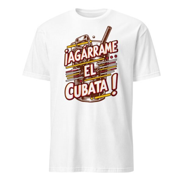 Camiseta original y única con la frase graciosa: Agárrame el Cubata, en color blanco