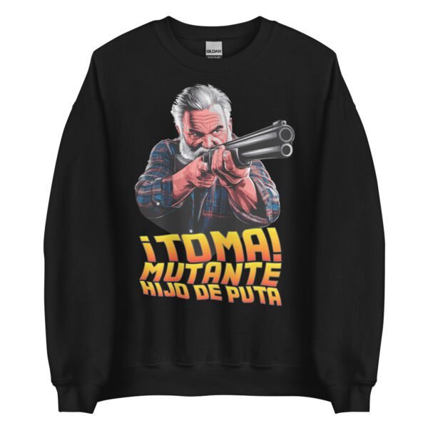 Sudadera original y única con la frase graciosa: Toma Mutante Hijodeputa Regreso al Futuro, en color negro
