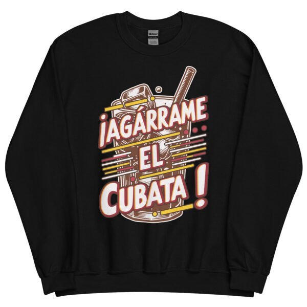 Sudadera original y única con la frase graciosa: Agárrame el Cubata, en color negro