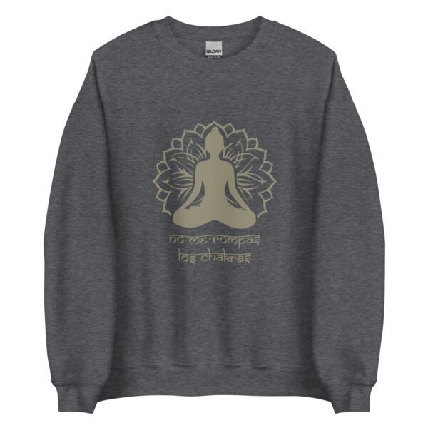 Sudadera original y única con la frase graciosa: NO ME ROMPAS los chakras, en color gris oscuro