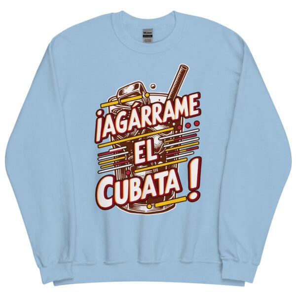 Sudadera original y única con la frase graciosa: Agárrame el Cubata, en color azul