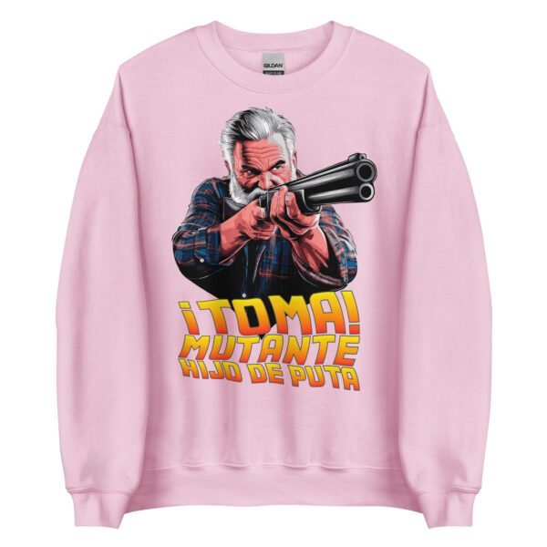 Sudadera original y única con la frase graciosa: Toma Mutante Hijodeputa Regreso al Futuro, en color rosa