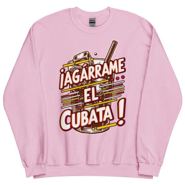 Sudadera original y única con la frase graciosa: Agárrame el Cubata, en color rosa