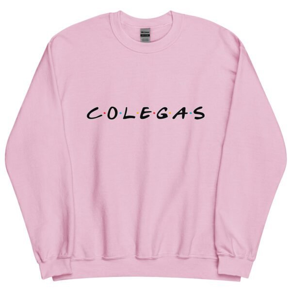 Sudadera original y única con la frase graciosa: COLEGAS logo friends, en color rosa