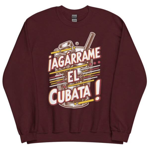 Sudadera original y única con la frase graciosa: Agárrame el Cubata, en color marrón