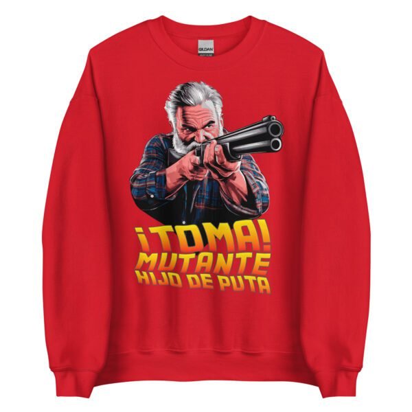 Sudadera original y única con la frase graciosa: Toma Mutante Hijodeputa Regreso al Futuro, en color rojo