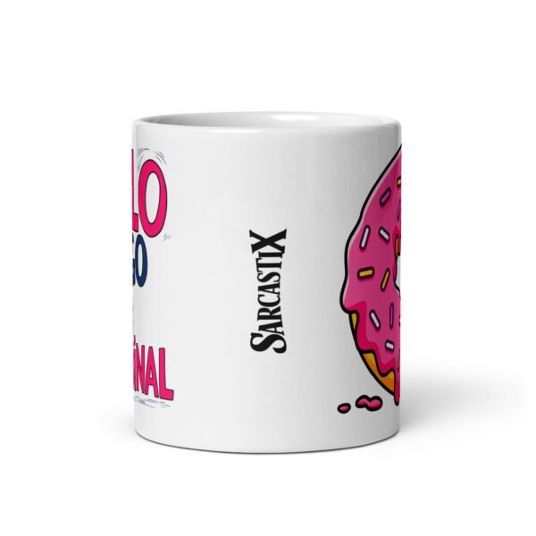 Taza original y única con la frase graciosa: Sólo tengo un Abdominal, de frente
