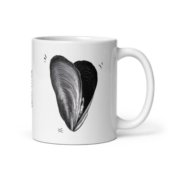 Taza original y única con la frase graciosa: I Love Bivalvos, de lado derecho